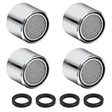 4 Stück Strahlregler M22,Wasserhansip,M22 Wasserhahn Sieb,Sieb Wasserhahn Aufsatz Einsatz Filter Verchromt Bubbler für Bad,Küche (22mm Innengewinde)