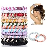 Haargummi, 12 Stück Haargummis Damen, Elastisch Zopfgummi, Stylisch Pferdeschwanz Inhaber für Damen und Mädchen(12 mix color)