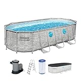 Bestway Steel Pro Max Splashview Pool-Set, 549 x 274 x 122 cm, Grau