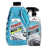NIGRIN POWER Scheiben-Frostschutz Fertigmix 3 Liter + Icebreaker 0,75 Liter Winterbundle | Reinigungszusatz für Autoscheiben & Scheinwerfer | wirksam bis -25°C | Scheibenenteiser Spray für klare Sicht