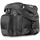 Mantona Premium Kameratasche - Universaltasche inkl. Schnellzugriff, Staubschutz, Tragegurt und Zubehörfach, geeignet für DSLM und DSLR Kameras, schwarz