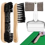 Generisch Billardtisch-Pinsel-Set | Billard-Bürstenreiniger, Billardtisch-Zubehör | Billardtisch-Bürstenreiniger, Naturholzgriff, Billard-Pool-Zubehör für Billardtisch
