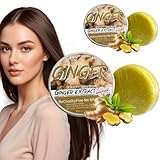2PCS Ingwer Haarshampoo Bar, Ingwer Haarpflege Reinigung, Ingwer Shampoo für Reparatur von geschädigtem und trockenem Haar, Feuchtigkeit Haar, natürliche Bio-Ingwer Shampoo Seife für Frauen und Männer