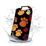 Cliduli Wasserdichter Trockentasche, Roll-Top, bunte Cartoon-Hunde- und Katzenpfotenabdrücke, wasserdichter Rucksack, 5 l/10 l/20 l, schwimmend und leicht, für Kajakfahren, Bootfahren, Angeln,