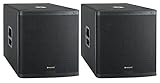 Pronomic C-118SA Aktiv Subwoofer 2X Set - 1600 Watt Peak / 800 Watt RMS - 18' Lautsprecher mit 3' Schwingspule - Frequenzbereich: 30-200 Hz - 4 DSP-Presets - max. SPL: 126 dB