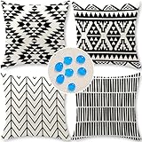 Cirzone Outdoor Kissen Wetterfest 40x40 4er Set Dekokissen, Kissenbezüge Sofakissen für Deko Wohnzimmer, Garten, Balkon