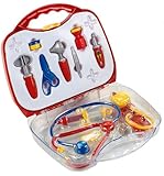 Theo Klein 4632 Doktorkoffer, groß und transparent I Stabiler Arztkoffer mit viel Zubehör I Inkl. Stethoskop, Thermometer, u.v.m. I Spielzeug für Kinder ab 3 Jahren