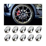 JNNJ 10 Stück Chrom Geschlossene M12x1,5 Radmuttern für Stahlfelgen, Exzellenz Satz Legierung, Original-Stil Universal für Auto
