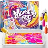Klever Kits Wasser Marmorierfarbe für Kinder,Magic Marbling Paint Art für Mädchen ab 6-12 Jahren,Marbling Paint Kit für Jungen,Bastelsets für Aktivitäten,Geburtstagsgeschenk
