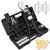 BLIKA 10 Tonnen Hydraulische Crimpzange und Kabelschneider, Hydraulische Hand-Crimper Werkzeug für 1/8 Zoll bis 3/16 Zoll Kabelgeländer Kit, Hydraulische Kabelschuh-Crimper, Kabelgeländer-Crimper Tool