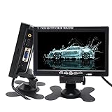 Pardarsey 7 Zoll Monitor HDMI 1024x600 HD TFT LCD Bildschirm Anzeige AV VGA Eingang Eingebauter Lautsprecher für Raspberry Pi 3 Modell B+ 3B CCTV Computer PC DVR Auto