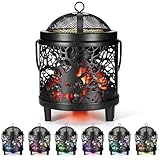 Elektrische Duftlampe,Schädelmuster Duftlampe für Wachs mit 7 Farbverläufen,4 in 1 Kamin Duftlampen für Duftwachs,Kerze,Duftöl,Elektrische Wachswärmer Duftlampen für Büro Schlafzimmer Dekoration