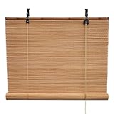 BambusChef® Bambusrollo Luca 80 x 180 cm Braun - Sichtschutz Rollo für Fenster und Türen, Raffrollo Bambus inkl Montagematerial, Nachhaltiges Holzrollo aus Bambus