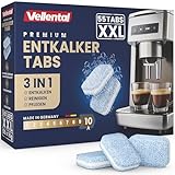 3-in-1 Entkalkungstabletten für Kaffeevollautomaten - SEHR GUT - (55 Stück) - Entkalker für Delonghi, Siemens EQ-Serie, Jura, Krups, Bosch, Miele, Melitta, Krups, Tassimo, WMF Kaffeemaschinen