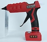 100W Schnurlose Heißklebepistole für Milwaukee 18V/21V Batterie, elektrische Hochtemperatur-Klebepistole mit 10 Stück 11mm Klebestiften für Diy, Reparaturen, Kunst, Handwerk(Ohne Batterie)