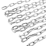 CYEER Edelstahl Kette 6MM, Edelstahlkette Meterware 4M, Stahlkette Starke, Kette Edelstahl, Rundstahlkette Metallkette Gliederkette Hängesessel Kette Boxsack Kette Verlängerungskette für Hängesessel