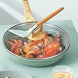 ASumPio Bratpfanne Mit Deckel, Wok-Töpfe Für Die Küche, Bratpfanne, Antihaftbeschichtete Pfannen, Grill, Pfannkuchen, Kochtopf, Eier, Induktionsherd, Warm Wie Eh Und Je,A-24cm