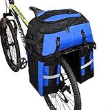 PELLOR Fahrrad Gepäcktaschen, 3 in 1 Multifunction 70L Gepäckträger Tasche Reißfest Groß Fahrradtaschen mit Regen-Abdeckung
