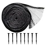 Aofeiga 2x5 m Vogelnetz, Vogelschutznetz Engmaschig, Vogelabwehr-Netz, Obstbaumnetz, Gartennetz, Teichnetz, Robust Feinmaschig, Witterungs & UV beständig Schwarz 17x17mm 20g/m2