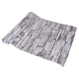 OKOVO 3D -Selbstklebstoff Vintage Ziegel Tapete PVC Graues Stein Tapete Home Dekoration