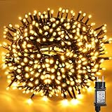 GARITE Lichterkette Außen 20M, 200 LED Lichterkette Weihnachtsbaum Warmweiß Wasserdicht Erweiterbar mit 8 Modi für Innen Außen Deko Garten Hochzeit Weihnachten Party