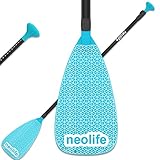 XUXIAKE SUP Paddel mit Aluminium Schaft und Nylon Klinge, Schwimmende Paddelboard-Ruder, verstellbar 170-210 cm, Blau