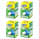 Monkey Home 4 Stück Essentials Mückenstecker Elektrischer Insekten-Schutz vor Mücken & Tigermücken (Klassisches Blau mit Schalter (für Moskitonetzflüssigkeit + Mückenschutzplättchen geeignet))