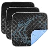 3 Stück Waschbare Inkontinenz Sitzauflage, Inkontinenzunterlage Waschbar 50x50cm, wasserdichte & Saugstarke Unterlage für Rollstuhl, Auto, Sofa - Wiederverwendbar & Hautfreundlich