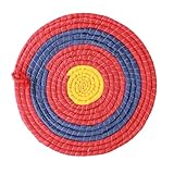BESPORTBLE Runde Strohscheibe Dicke Bogenschießen Zielscheibe mit Aufhängeloch Strapazierfähig Leicht für Outdoor Training und Übung im Bogenschießen