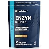 Verdauungsenzyme | Enzym Komplex Amylase, Protease, Laktase, Lipase und Cellulase | Betain HCl | 90 vegane Tabletten | Digestive Enzymes | Horbaach