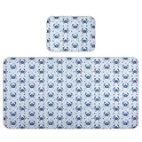 Hippie Style Crazy Crab Blue Cooling Baby Crib Mattress Cover 71.1 cm x 132.1 cm Breathable Bed Pads Disposable for Infant