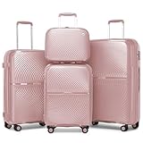 British traveller Hartschale Koffer Trolley PP Handgepäck Reisekoffer mit 4 Spinnerräder Rollkoffer TSA-Schloß Teleskopgriff Suitcase 14' 20' 24' 28'