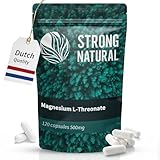 Strong Natural - Magnesium L-Threonat 120 Kapseln - Hochdosiert mit 500 mg pro Kapsel, 2000 mg Tagesdosis - 100% Natürlich, Laborgeprüft, Optimale Bioverfügbarkeit, Unterstützt Gedächtnis
