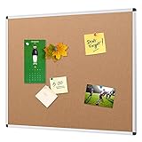 VIZ-PRO Pinnwand / Korktafel - mit Alurahmen - 90 x 60cm - für Wohnung und Büro