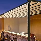 Transparentes Außenrollo, wasserdicht, für den Außenbereich, Pergola, Terrasse, Liftvorhang, 0,5 mm dick, HD, transparente Trennwände, PVC-Glasfolie, kann individuell angepasst werden (160 x 305 cm)