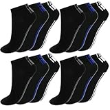 BestSale247 12 Paar Herren Sport Freizeit Sneaker Socken Füßlinge Baumwolle (Muster 8, 43-46)