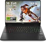 OMEN Gaming Laptop, 16' WUXGA Display 1920×1200, 16:10, 144Hz, AMD Ryzen 9 8940HX, NVIDIA GeForce RTX 5070, 32GB RAM, 1TB SSD, Win 11, 4-Zonen-RGB-QWERTZ Wi-Fi 6, Shadow Black, inkl. 3 Monate GamePass