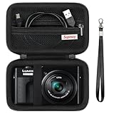 Supmay Kamera Fall für Panasonic LUMIX DC-TZ99E-K Kompakte Travel Zoom Kamera/LX10 ZS200D ZS200 ZS80 ZS100 ZS70 ZS60 Kamera, Schutzhülle Tasche mit Mesh Tasche für Akku Pack, Ladekabel, Schwarz