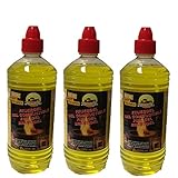 3 x 1 Liter Flaschen Brenngel Gelkamine Ethanolkamine Wandkamine Gel Bioethanol