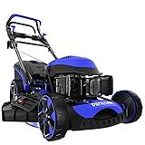 DENQBAR Benzin-Rasenmäher DQ-R51EV (9-in-1, E-Start, Gangwahl, 51 cm Schnittbreite, Mulcher, Mäher, Radantrieb, Grasfangkorb 65 L, Schnitthöhe 25-75 mm)
