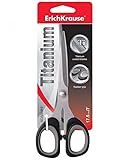 ErichKrause® Titanium Schere, Titanbeschichtung, Rostfrei, Klingenlänge 17,5cm