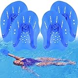 Schwimmpaddel, 2Paar Handpaddel für Schwimmen, Handpaddel zum Schwimmen, Schwimmpaddel mit verstellbaren Riemen, Paddles Schwimmen, Hand Paddles, Krafttrainingshilfe, für Erwachsene Kinder Unisex