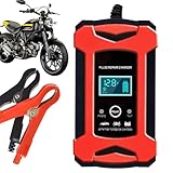 Geteawily Batterieladegerät 12V Automotive, Autobatterieladegerät,Batterieladegerät, automatisches Erhaltungsladegerät, Sicherheitsschutz - 12V Batteriewartungs-Erhaltungsladegerät, automatische