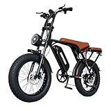 DEEPOWER Elektrofahrrad für Erwachsene, 50,8 cm (20 Zoll) E-Bike, 48 V 18 Ah Austauschbarem Akku, Kilometerstand von 90km, Doppelte Lichter, Elektrofahrräder für Herren