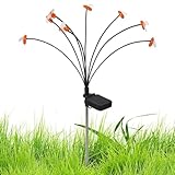 Zibeem Solarbetriebene Leuchtkäfer-Leuchten | Solar-Ketten - -Licht, Simulation wasserdichte Solar-, Ative Garten-Baum-Solar-