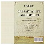 Pergamentpapier, 30 Blatt, cremeweiß, 21 x 29,7 cm, A4-Größe, Pergamentpapier, 100 g/m², Vintage-Papier für Zertifikate, Handwerk, Visitenkarten, Einladungen, PAC04CW030