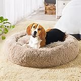 Western Home Hundebett Rund Katzenbett Donut flauschig Hundebett Kleine Hunde Waschbar