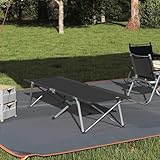Gecheer Klappbares Campingbett, tragbares Liegerahmen mit 600D Oxford-Stoff, stabile Stahlkonstruktion, leichtes Feldbett für Outdoor-Camping, Reisen und Notfälle42003117