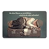 Gilde Schneidebrettchen Frühstücksbrettchen Junge Koffer Um deine Träume zu verwirklichen 23 x 14 cm