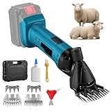 Akku-Schafschere Schermaschine für Makita 18V Akku,2400RPM,6 Gang Bürstenloser Wollscheremit 2 Klingen, Schafschere Elektrisch für Schafe und Ziegen (ohne Akku)